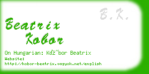 beatrix kobor business card
