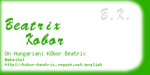 beatrix kobor business card